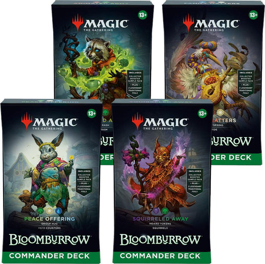 Magic: The Gathering Bloomburrow Commander Deck Case - All 4 Decks